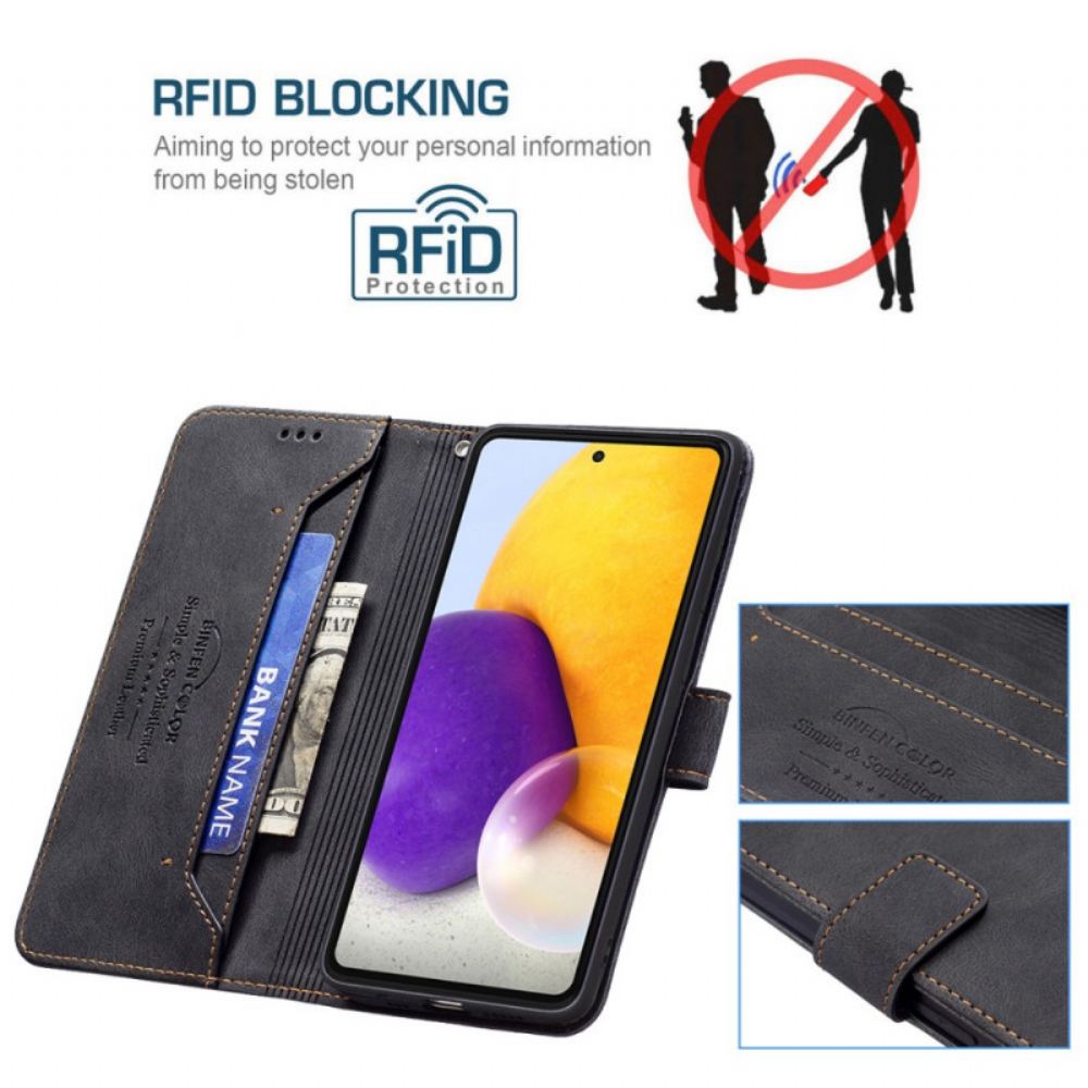 Flipové Pouzdro Na Samsung Galaxy A72 4G / 5G Binfen Color Rfid