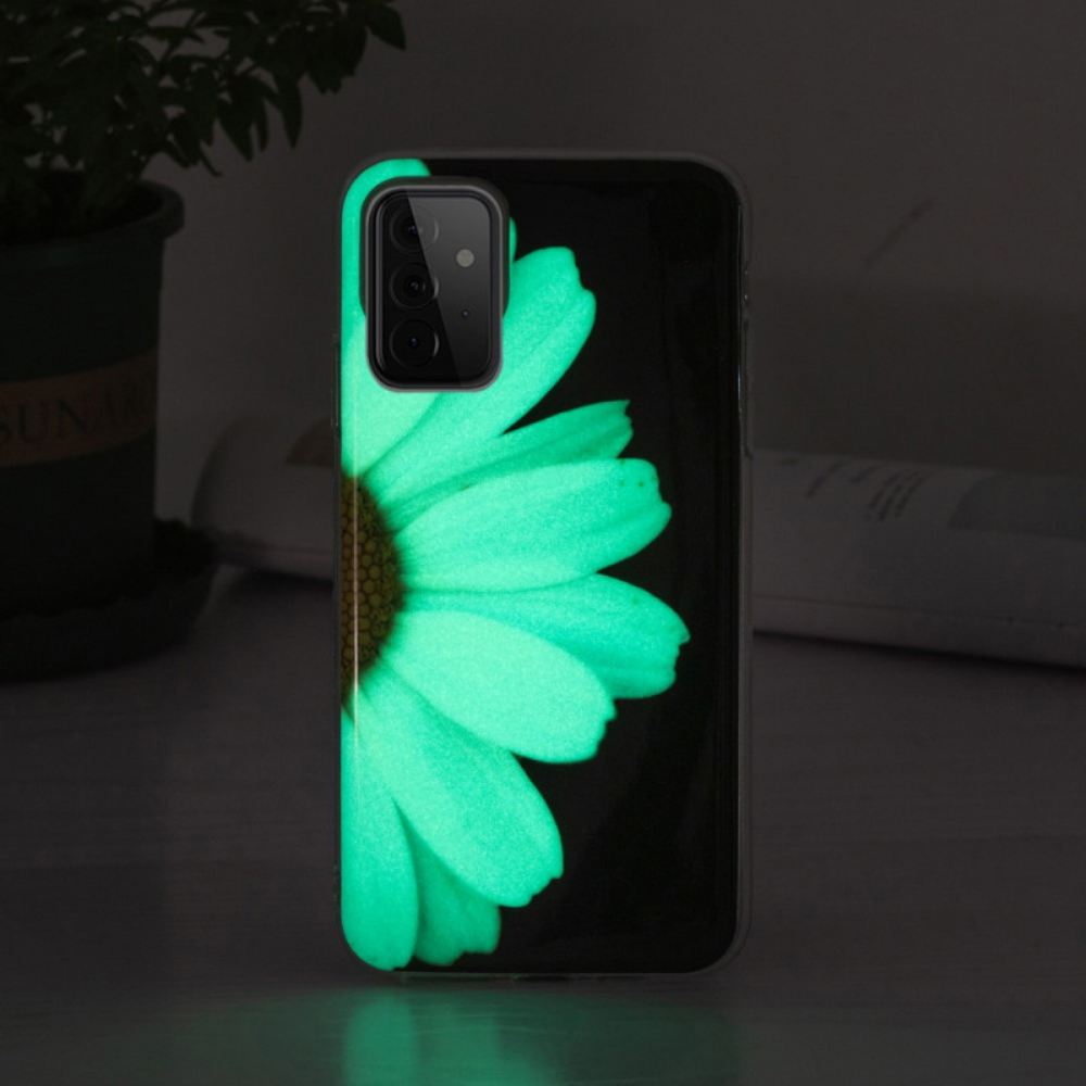 Kryty Na Mobil Na Samsung Galaxy A72 4G / 5G Řada Fluorescenčních Květin