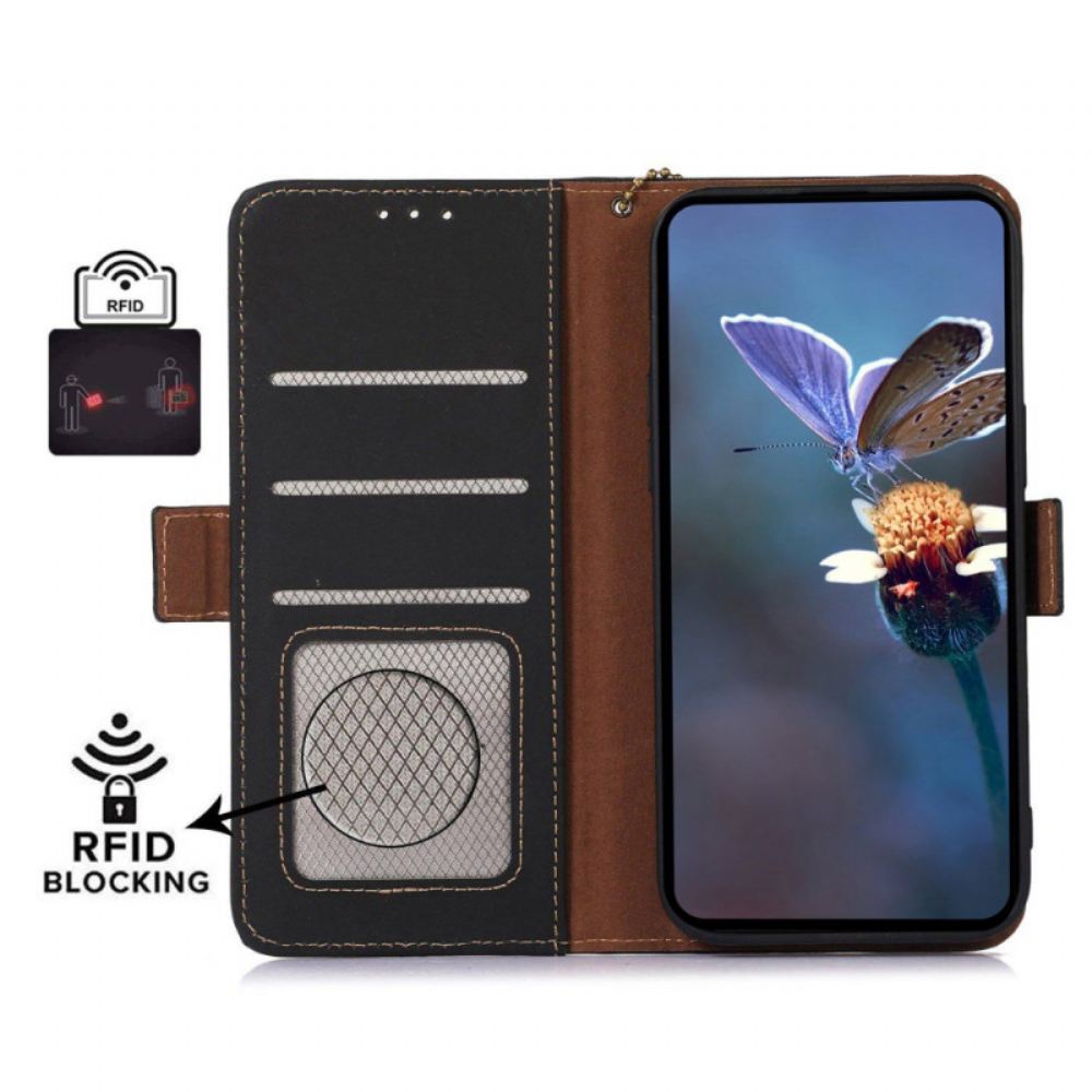 Kožený Kryt Na Xiaomi 14 Pro Blokování Rfid Kožené Peněženky