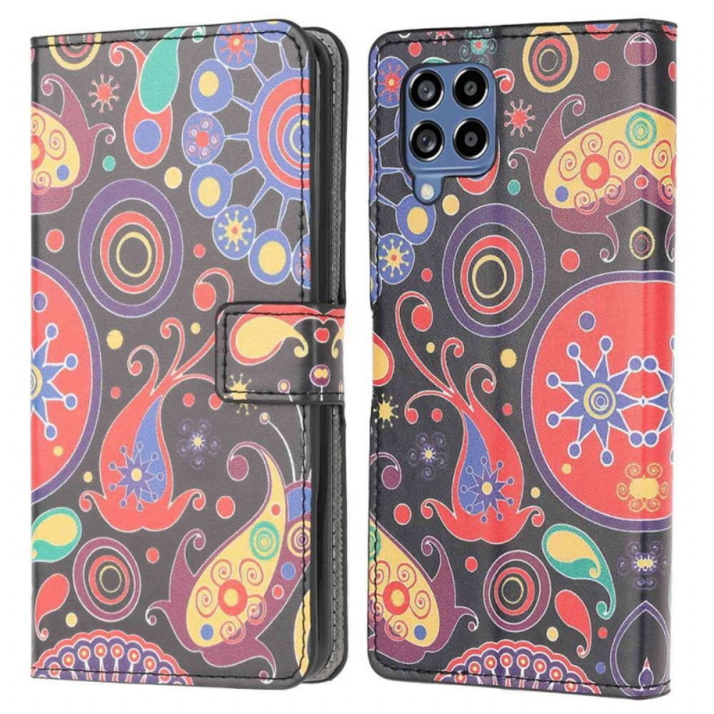 Kožené Pouzdro Na Samsung Galaxy M53 5G Galaxy Pattern