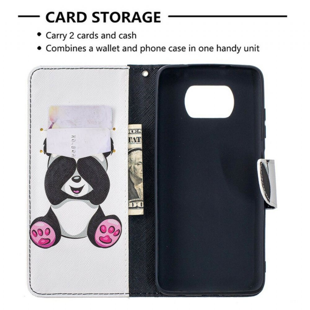 Flipové Pouzdro Na Poco X3 / X3 Pro / X3 NFC Panda Zábava