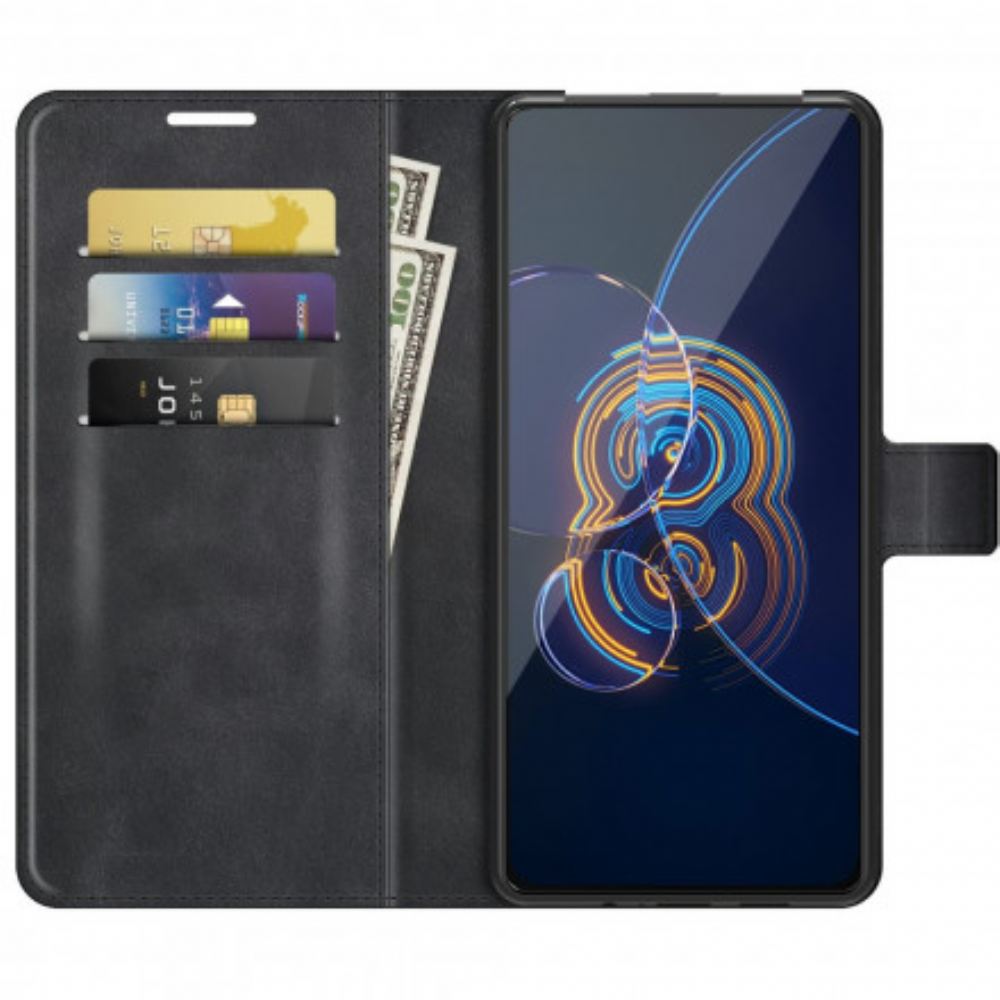 Kožené Pouzdro Na Asus Zenfone 8 Flip Flipové Pouzdro Tenká Umělá Kůže