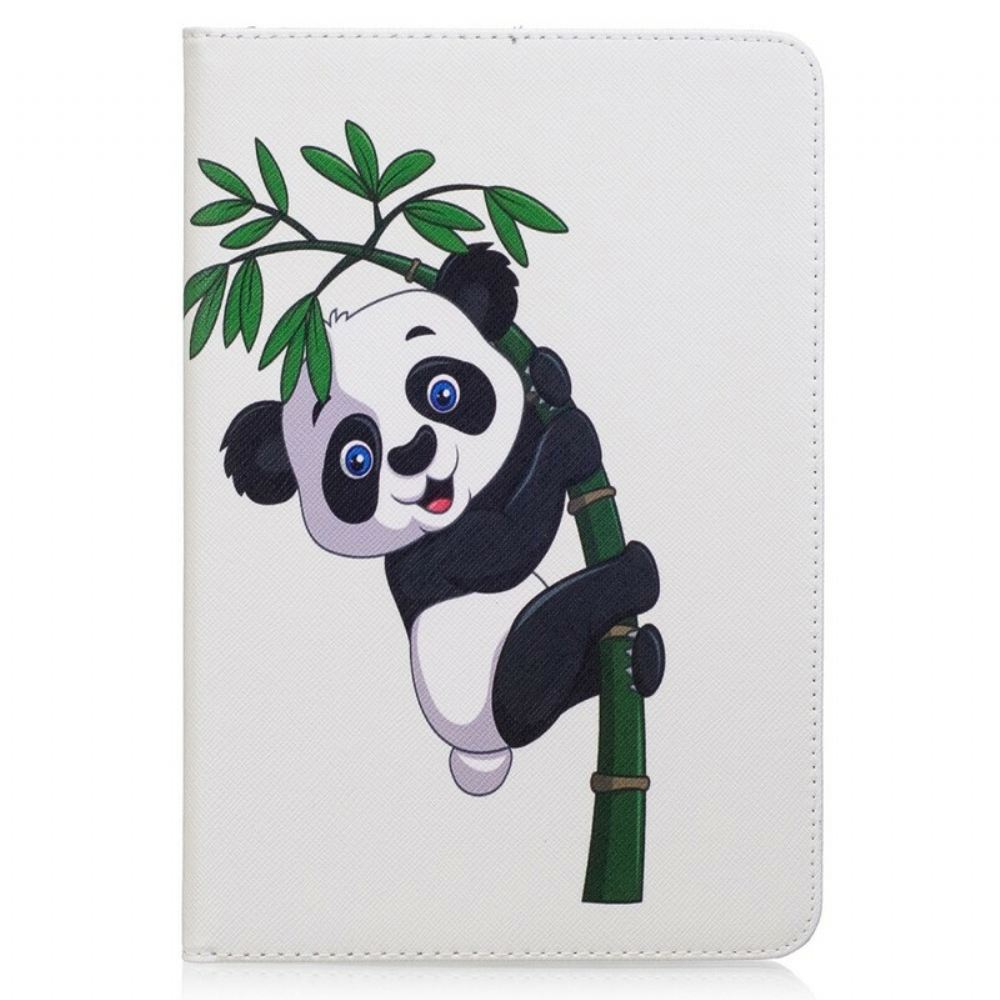 Kožené Pouzdro Na iPad Mini 4 Panda Na Bambusu