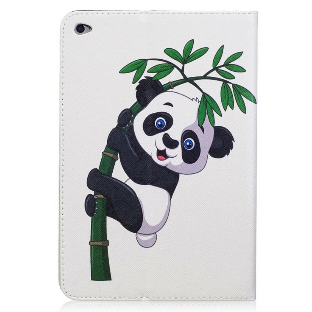 Kožené Pouzdro Na iPad Mini 4 Panda Na Bambusu