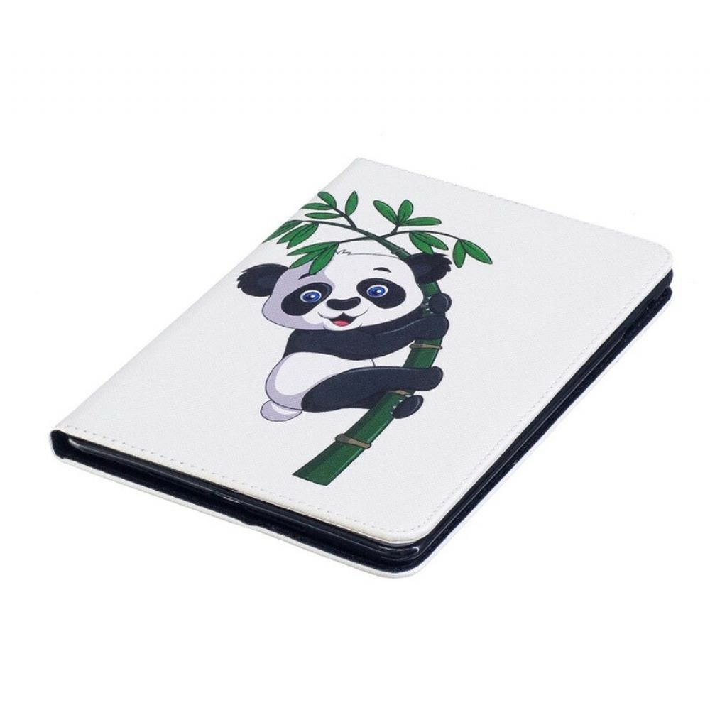 Kožené Pouzdro Na iPad Mini 4 Panda Na Bambusu