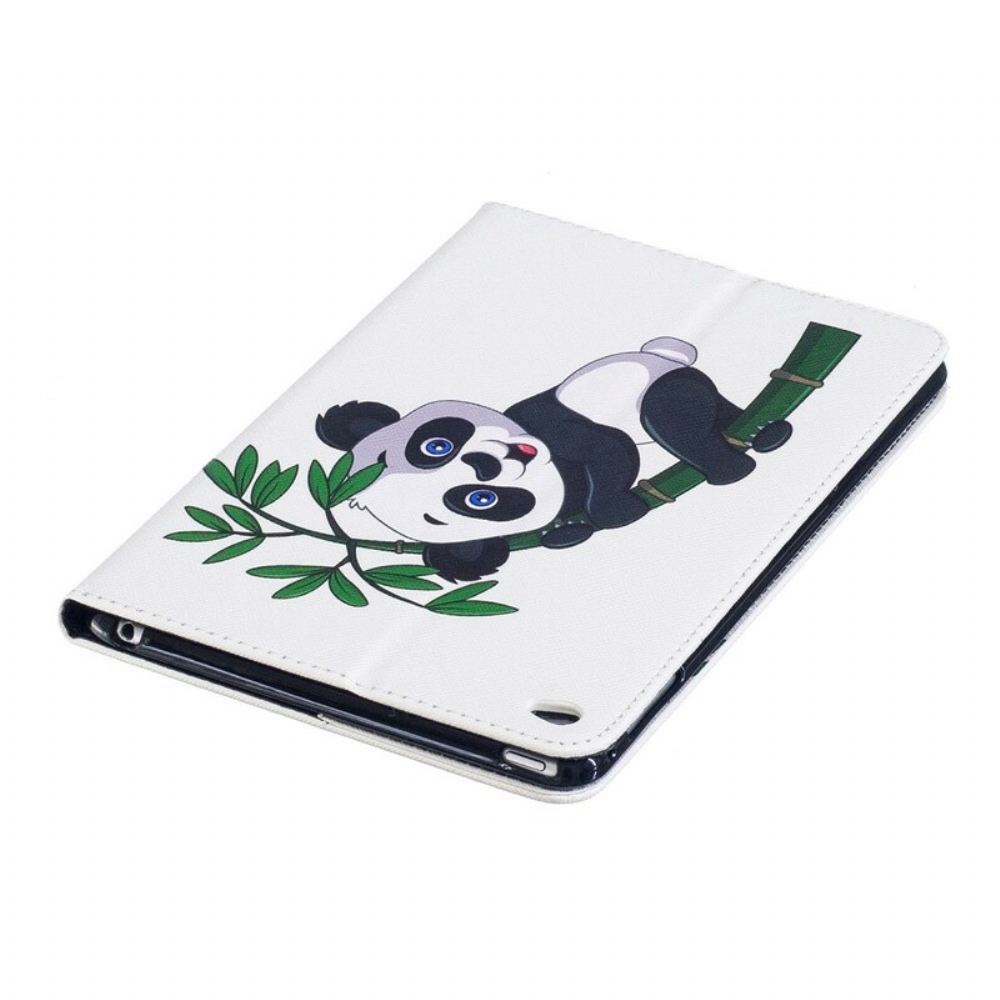 Kožené Pouzdro Na iPad Mini 4 Panda Na Bambusu