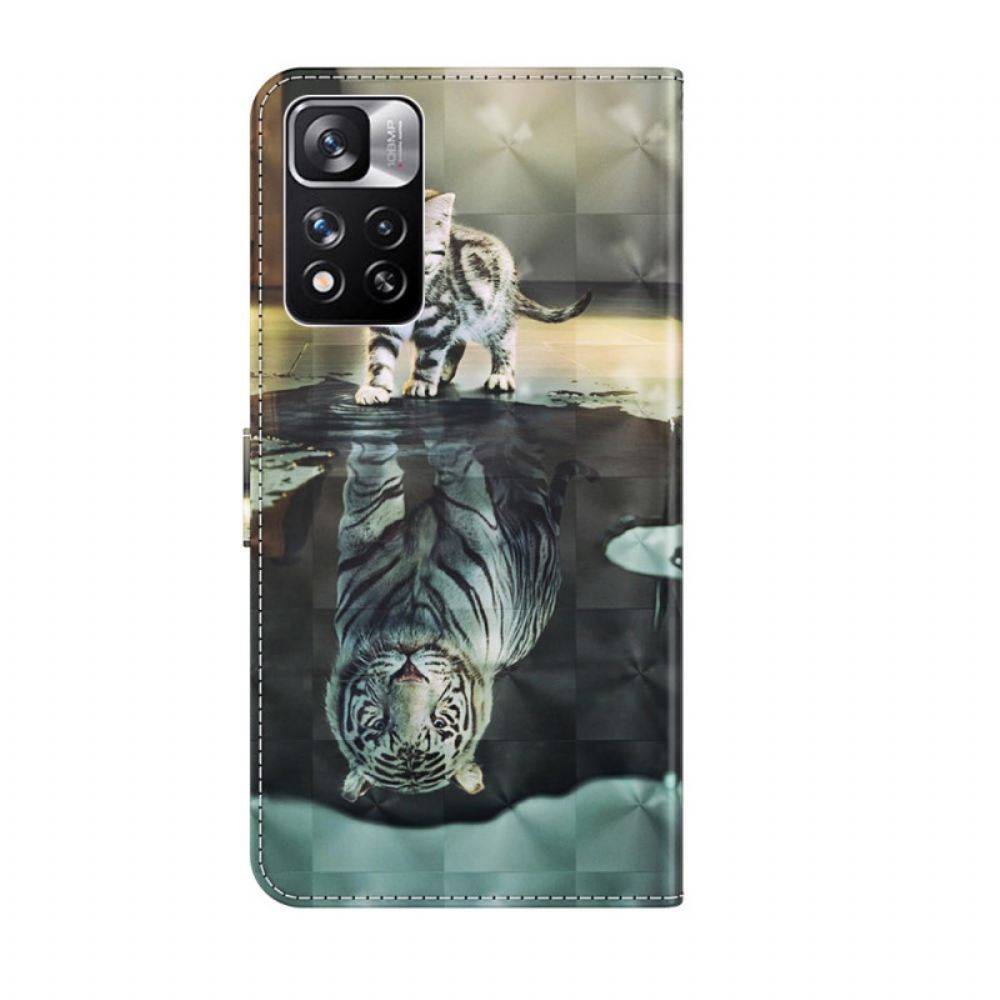 Flipové Pouzdro Na Xiaomi Redmi Note 11 Pro Plus 5G Ernest The Tiger 3d