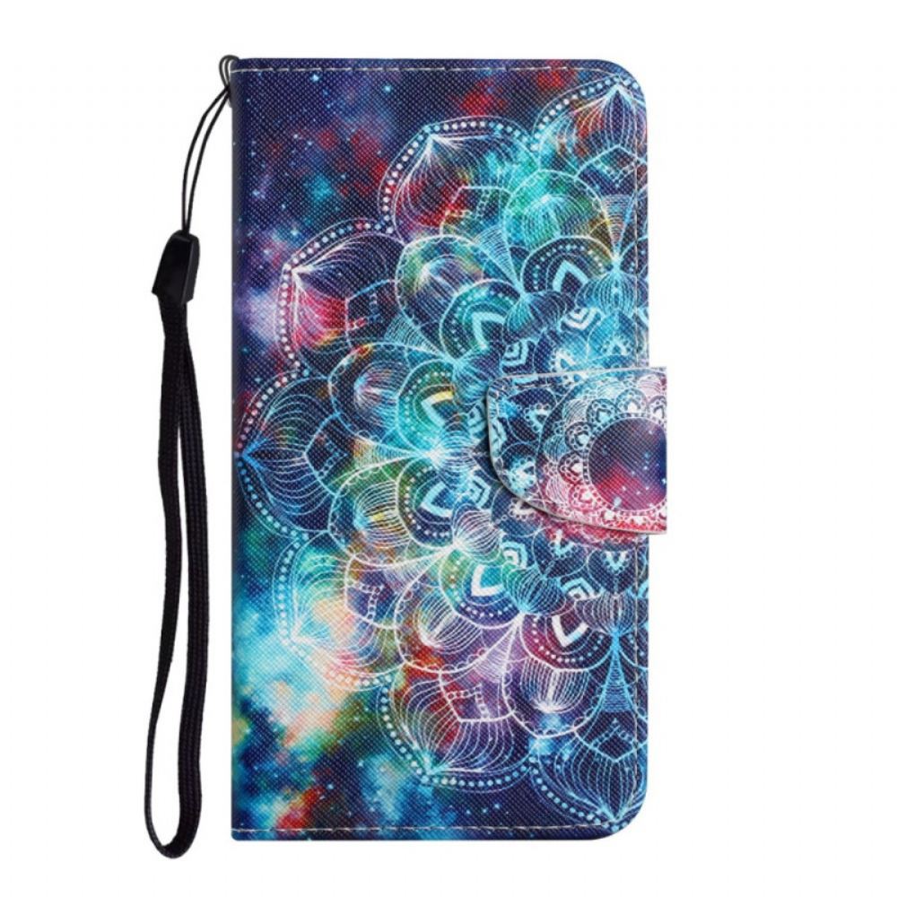 Flipové Pouzdro Na Xiaomi Redmi Note 11 Pro Plus 5G Na Lana Okázalá Strappy Mandala