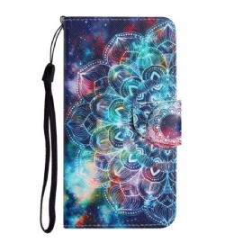 Flipové Pouzdro Na Xiaomi Redmi Note 11 Pro Plus 5G Na Lana Okázalá Strappy Mandala