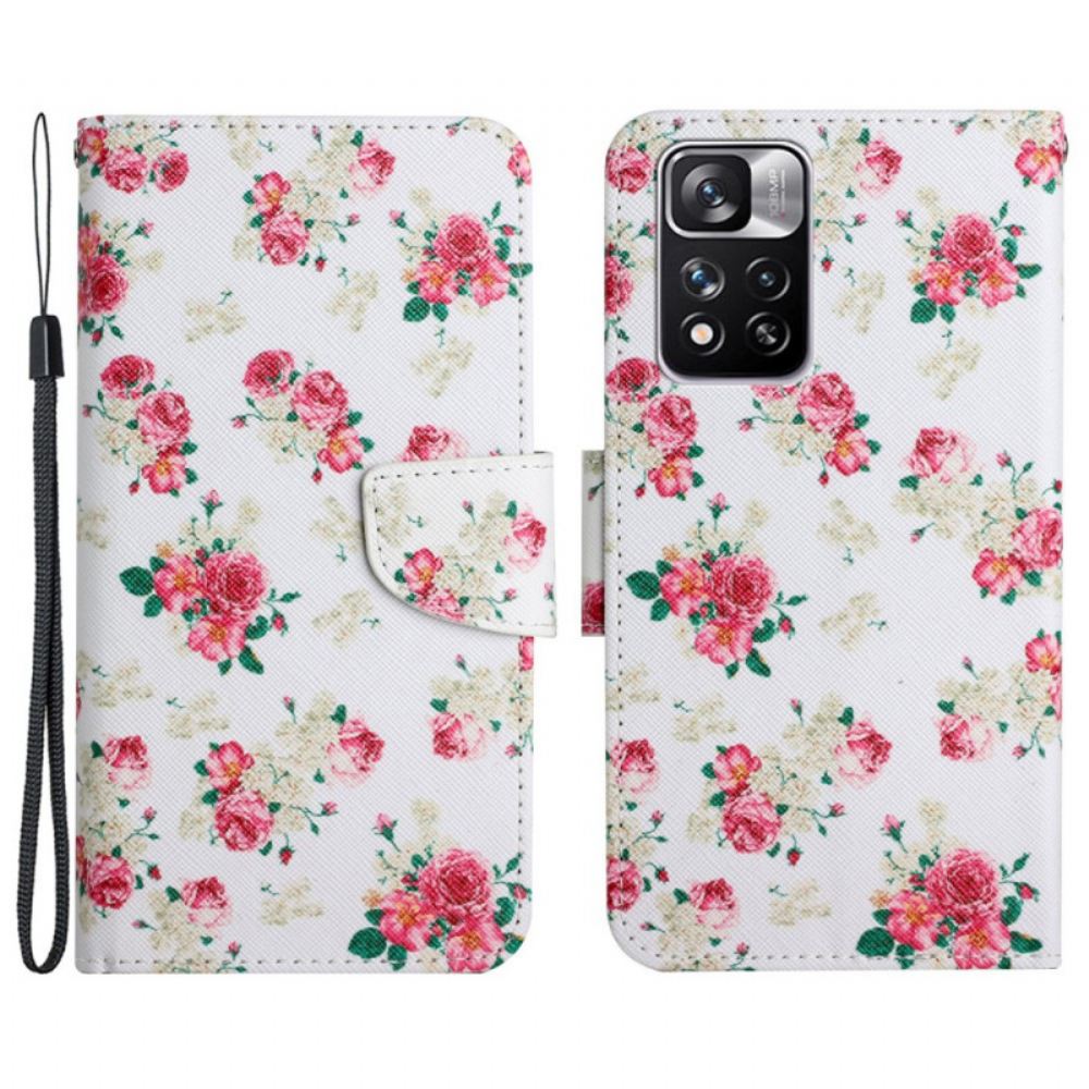 Flipové Pouzdro Na Xiaomi Redmi Note 11 Pro Plus 5G Liberty Royal Flowers