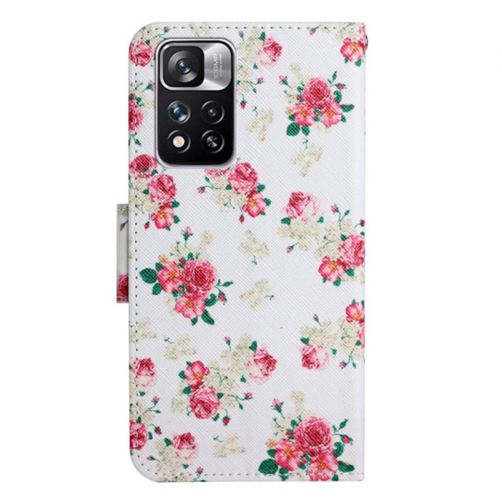 Flipové Pouzdro Na Xiaomi Redmi Note 11 Pro Plus 5G Liberty Royal Flowers