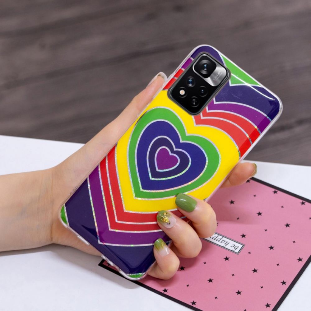 Kryt Na Xiaomi Redmi Note 11 Pro Plus 5G Psychedelické Srdce