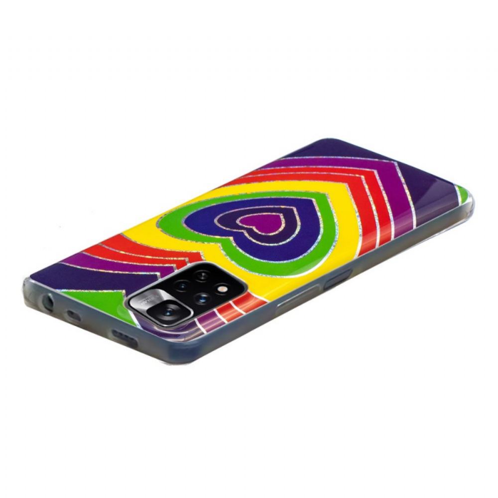 Kryt Na Xiaomi Redmi Note 11 Pro Plus 5G Psychedelické Srdce