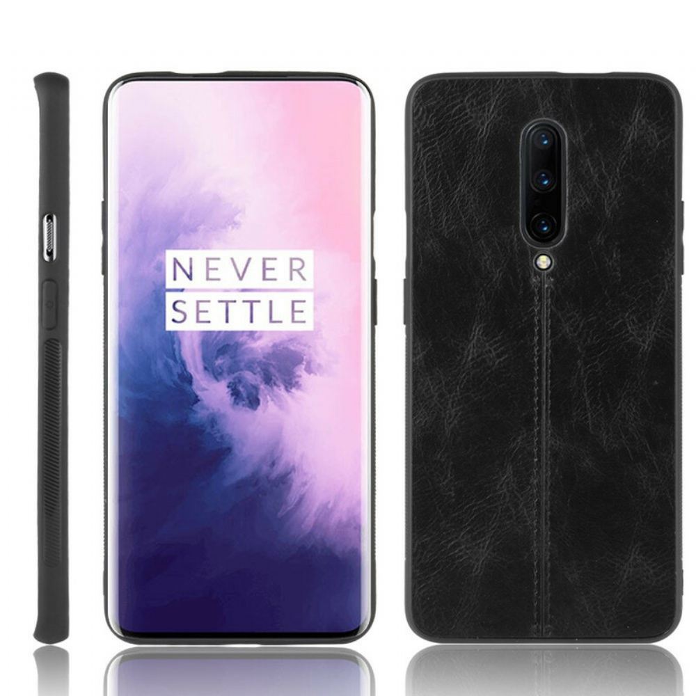 Kryty Na Mobil Na OnePlus 7 Pro Efekt Kůže Ve Švu