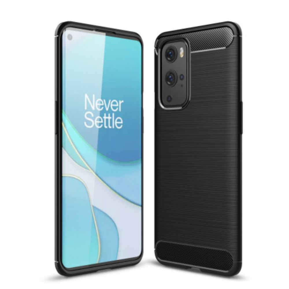 Kryt Na OnePlus 9 Pro Kartáčované Uhlíkové Vlákno