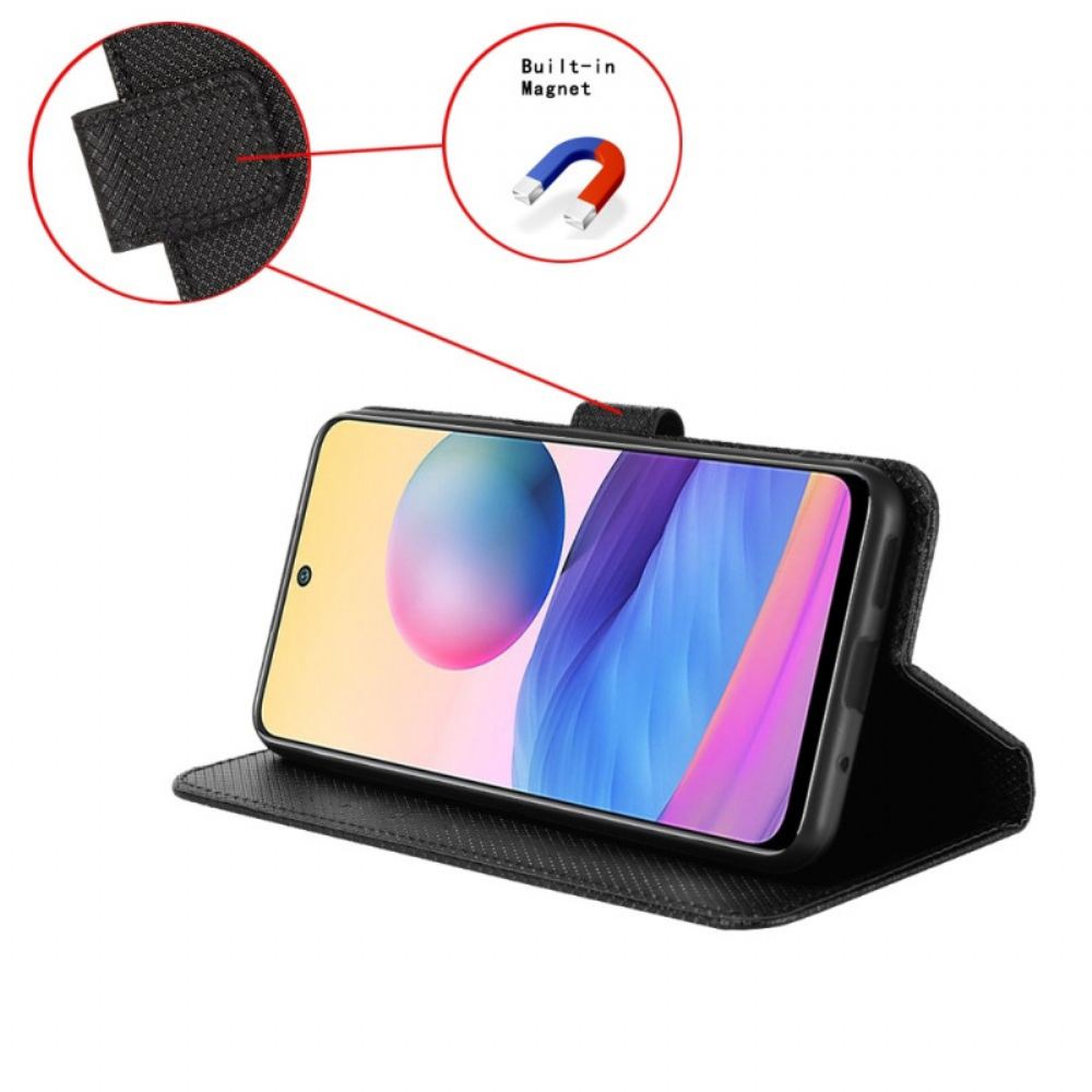 Flipové Pouzdro Na Samsung Galaxy Z Fold 4 Na Lana Diamantový Řemínek