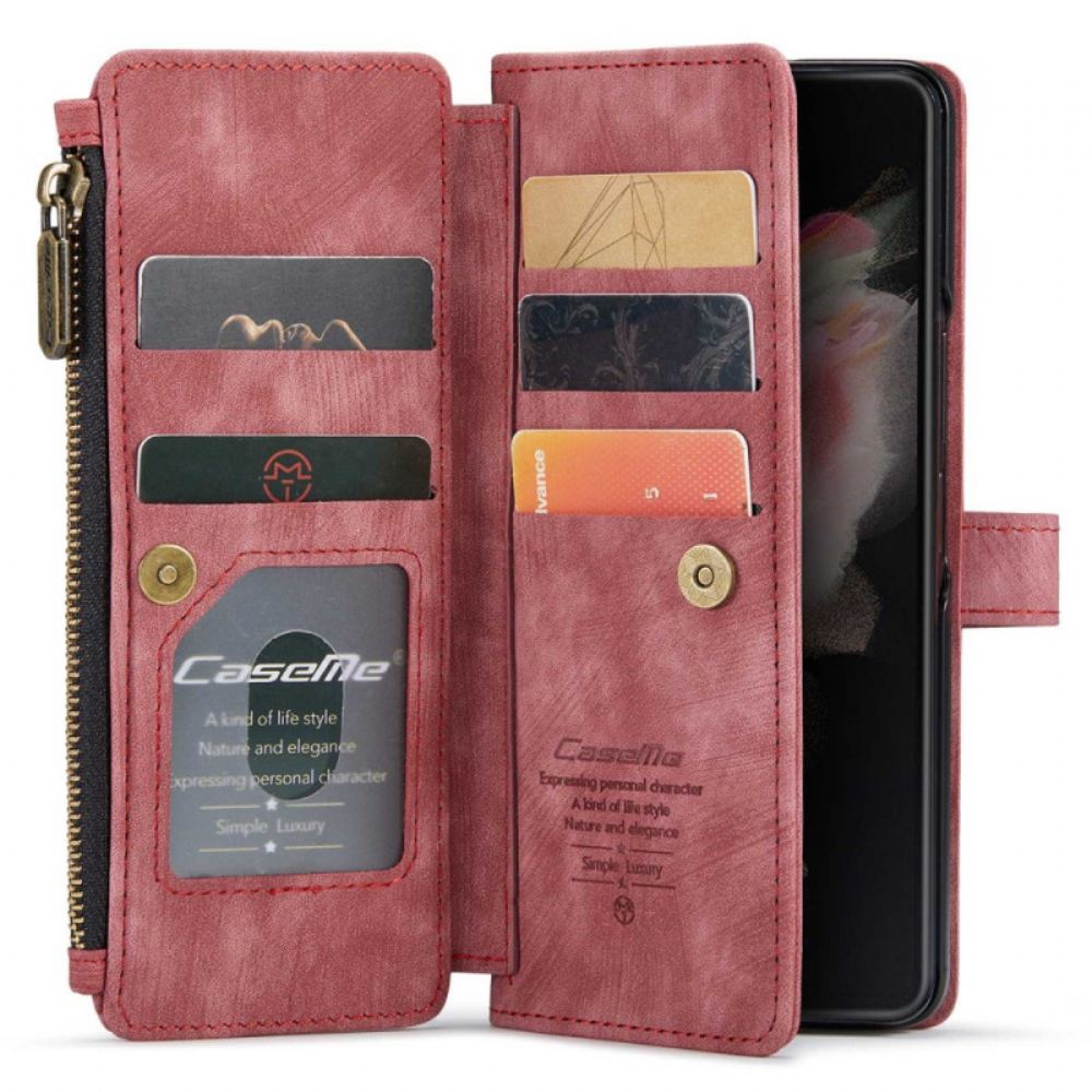 Flipové Pouzdro Na Samsung Galaxy Z Fold 4 Peněženkové Pouzdro Peněženka Caseme Series C30