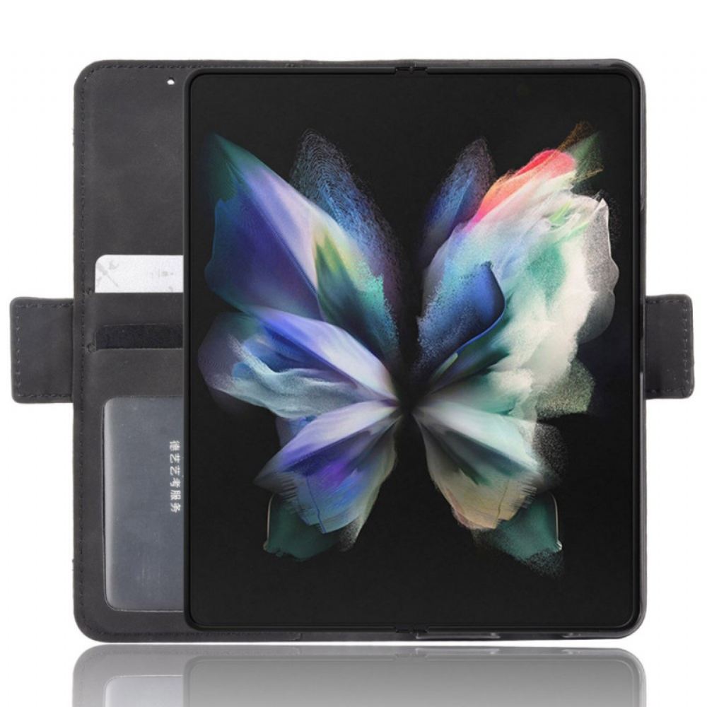 Kožené Pouzdro Na Samsung Galaxy Z Fold 4 Špion S Úložištěm Per