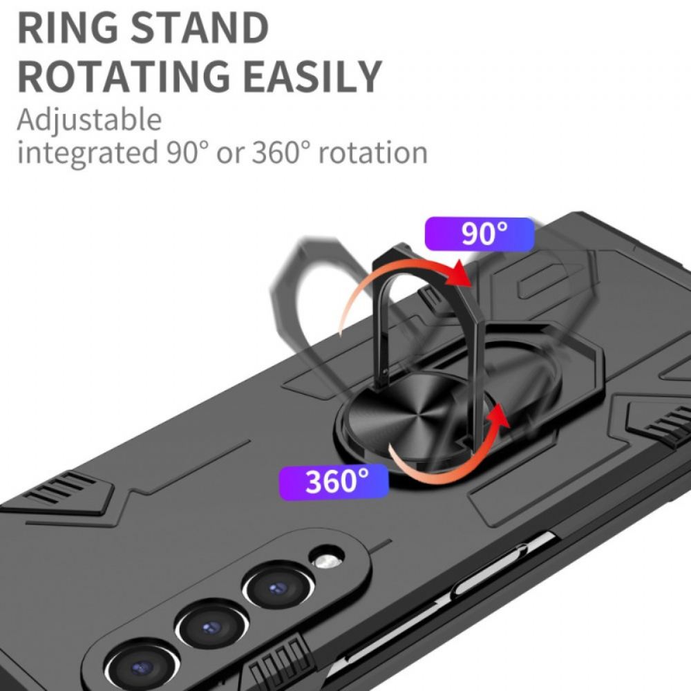 Kryt Na Samsung Galaxy Z Fold 4 Dvoumateriálový A Rotační Kroužek