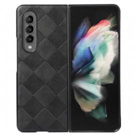 Kryt Na Samsung Galaxy Z Fold 4 Kontrolní Vzor Imitace Kůže