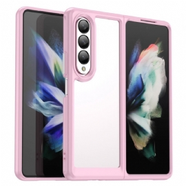 Kryt Na Samsung Galaxy Z Fold 4 Průhledné Barevné Okraje