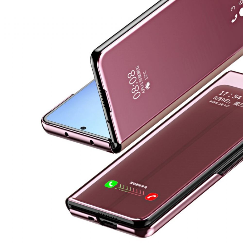 Kryty Na Mobil Na Samsung Galaxy Z Fold 4 Flipové Pouzdro Zrcadlení A Průhlednost