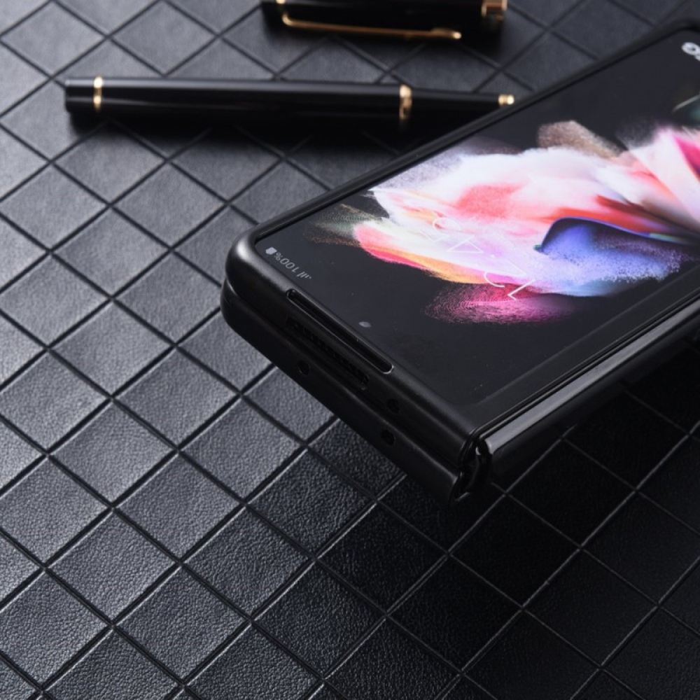 Kryty Na Mobil Na Samsung Galaxy Z Fold 4 Textura Umělé Kůže Z Nylonu