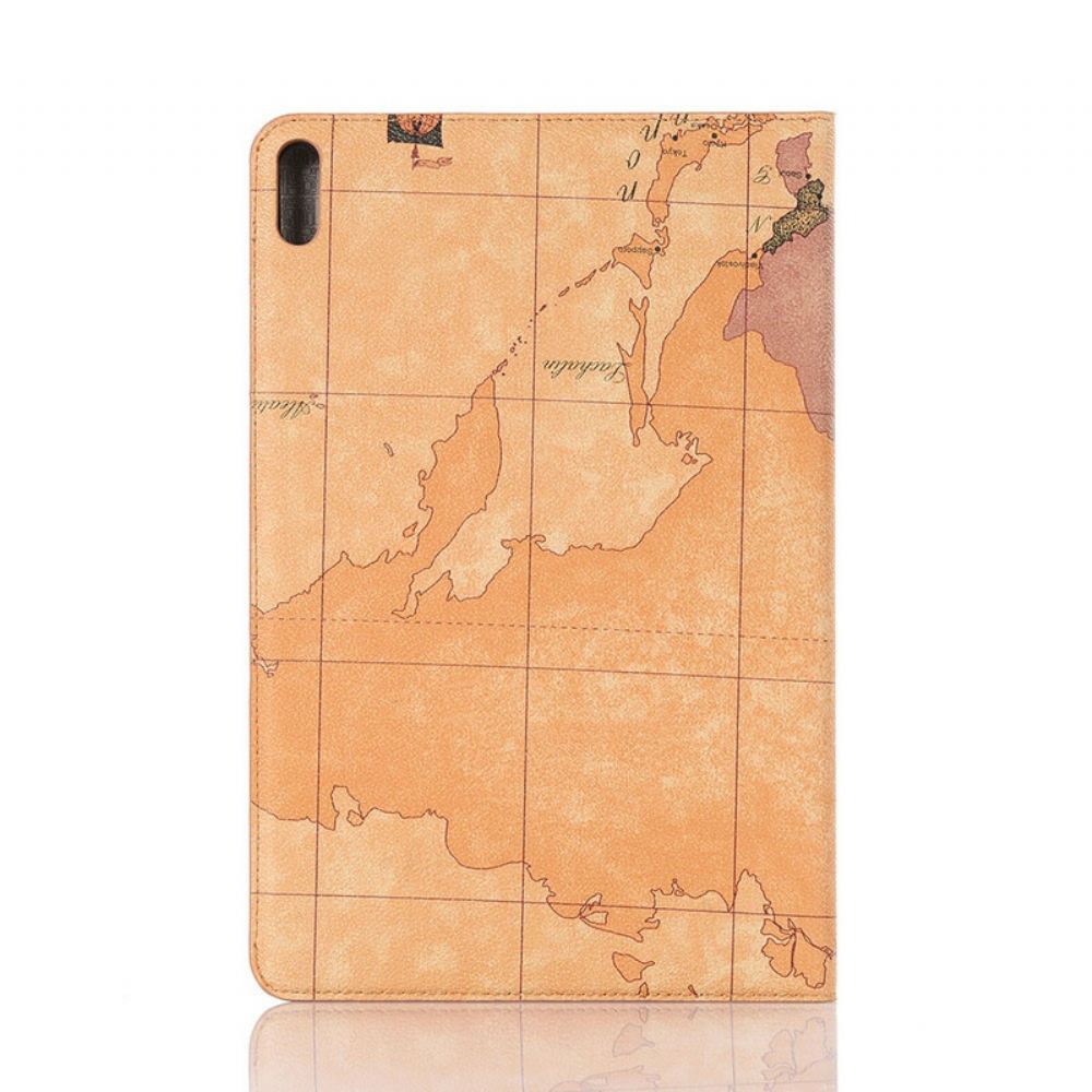 Kožené Pouzdro Folio Na Huawei MatePad Pro Mapa Světa