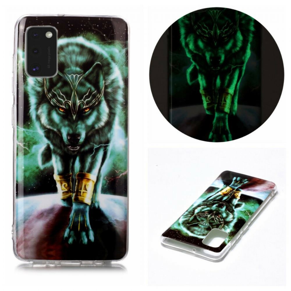 Kryt Na Samsung Galaxy A41 Fluorescentní Série Wolf