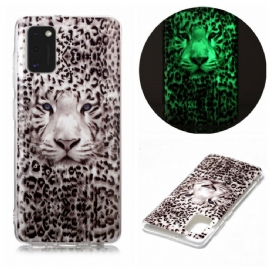 Kryty Na Mobil Na Samsung Galaxy A41 Fluorescenční Leopard