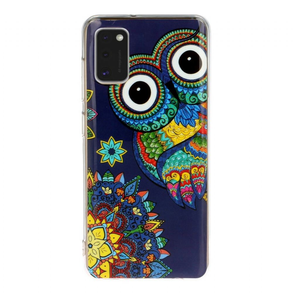 Kryty Na Mobil Na Samsung Galaxy A41 Mandala Fluorescenční Sova