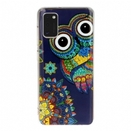 Kryty Na Mobil Na Samsung Galaxy A41 Mandala Fluorescenční Sova