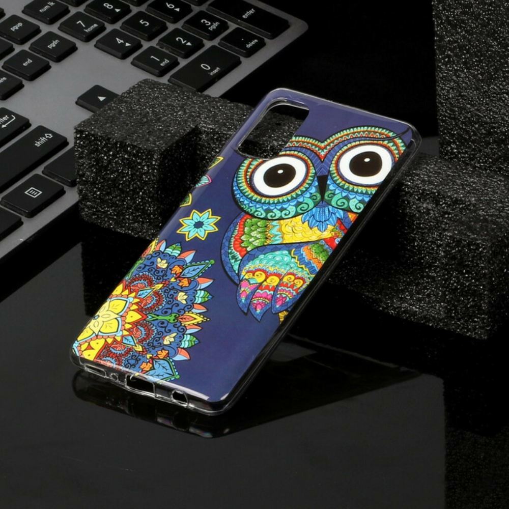 Kryty Na Mobil Na Samsung Galaxy A41 Mandala Fluorescenční Sova