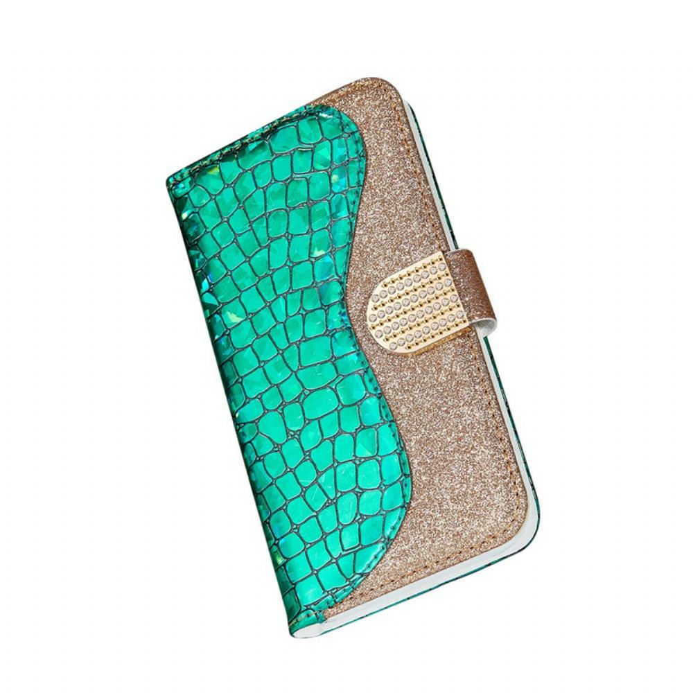 Flipové Pouzdro Na Samsung Galaxy S21 5G Diamanty Croco