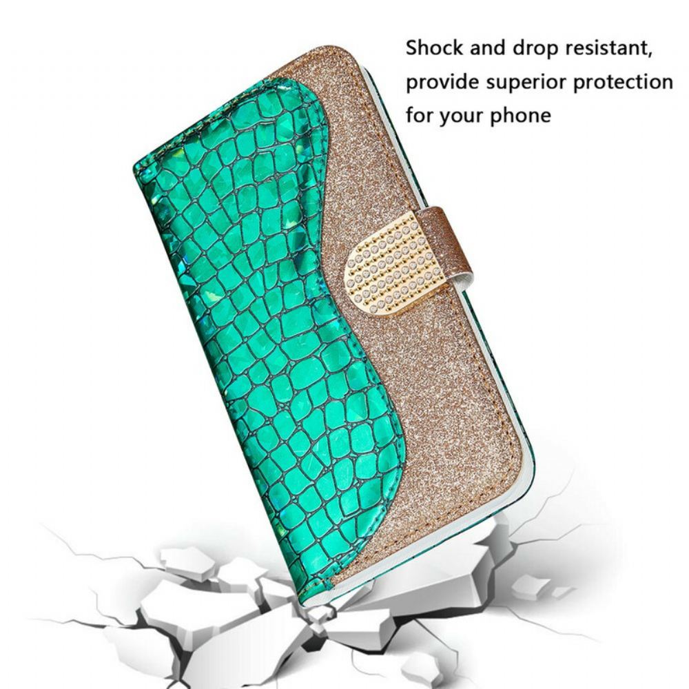 Flipové Pouzdro Na Samsung Galaxy S21 5G Diamanty Croco