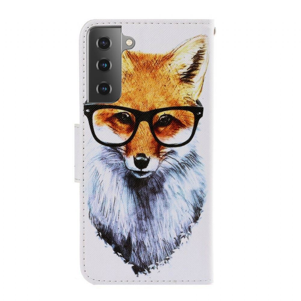 Flipové Pouzdro Na Samsung Galaxy S21 5G Na Lana Brainy Fox S Popruhem