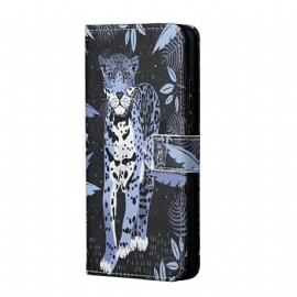 Flipové Pouzdro Na Samsung Galaxy S21 5G Na Lana Strappy Leopard