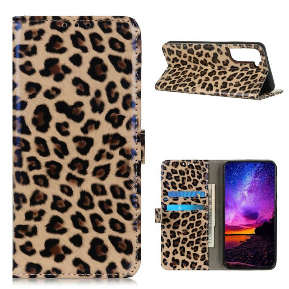 Flipové Pouzdro Na Samsung Galaxy S21 5G Leopard