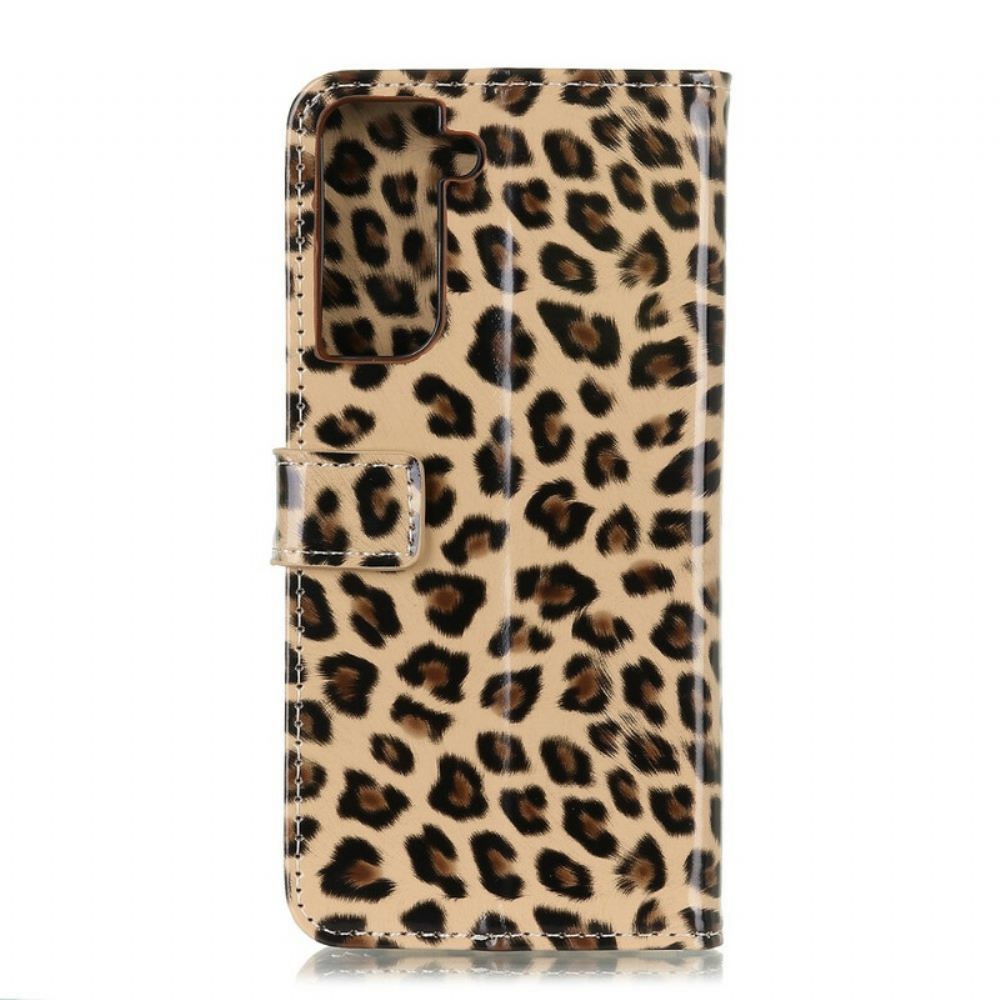 Flipové Pouzdro Na Samsung Galaxy S21 5G Leopard