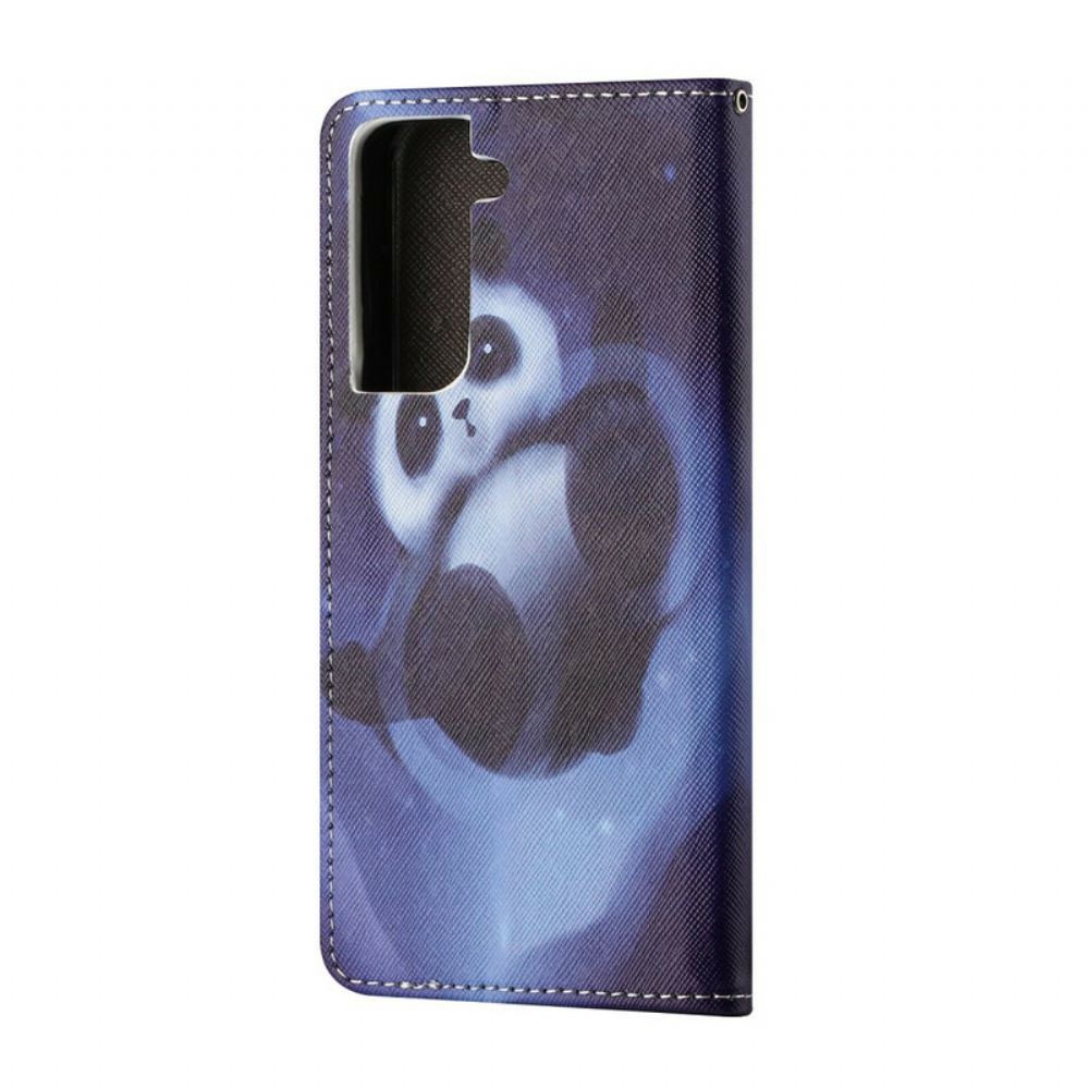 Flipové Pouzdro Na Samsung Galaxy S21 5G Panda Space