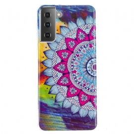 Kryt Na Samsung Galaxy S21 5G Fluorescenční Barevná Mandala