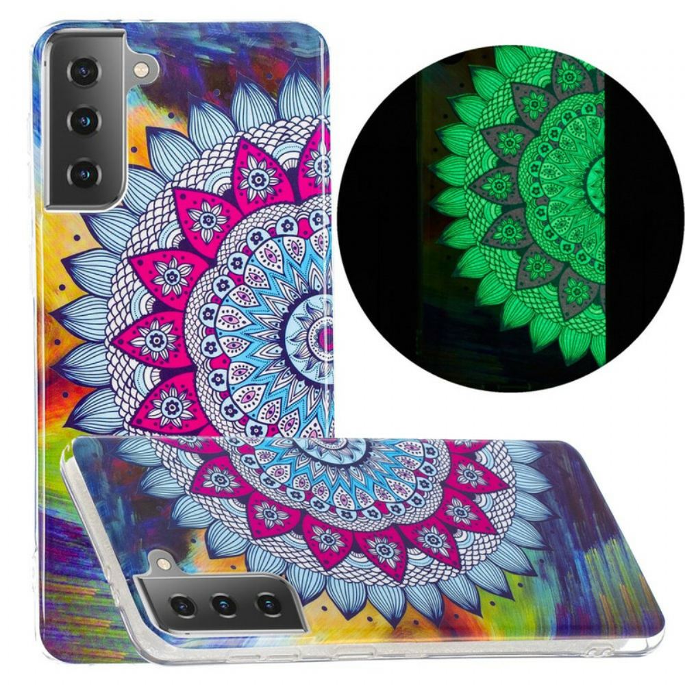 Kryt Na Samsung Galaxy S21 5G Fluorescenční Barevná Mandala