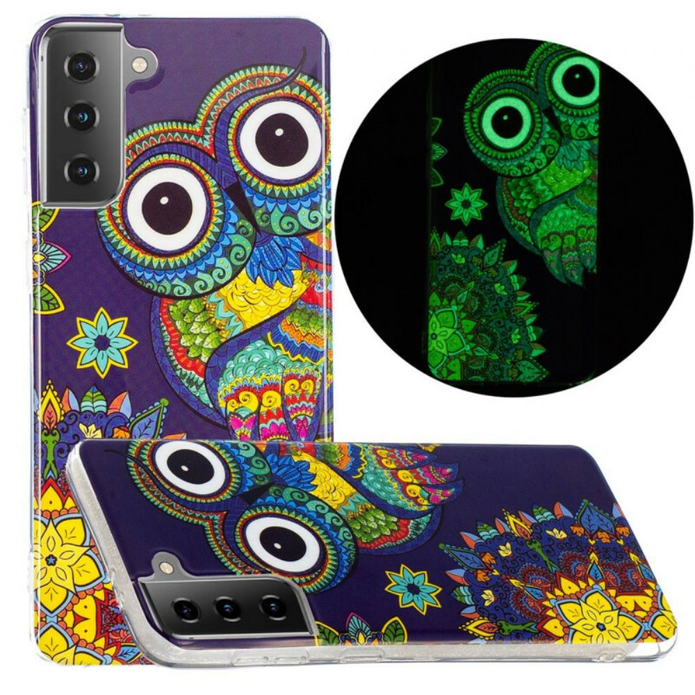 Kryt Na Samsung Galaxy S21 5G Fluorescenční Mandala Sova