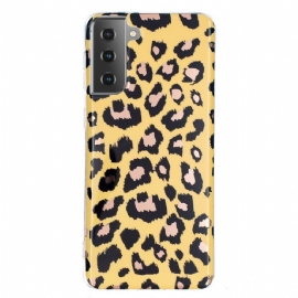 Kryt Na Samsung Galaxy S21 5G Mramor Ve Stylu Leoparda