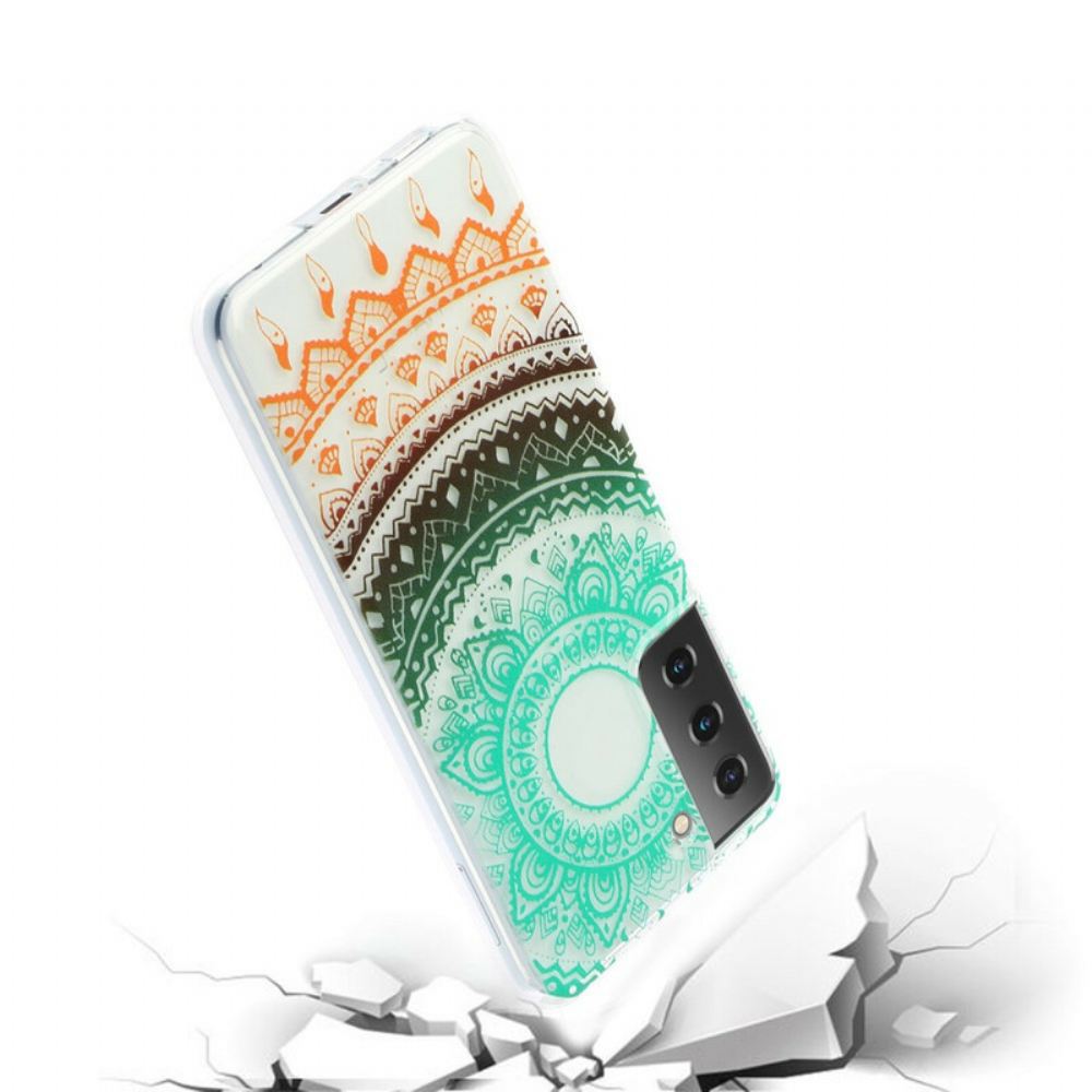 Kryt Na Samsung Galaxy S21 5G Průhledná Květinová Mandala