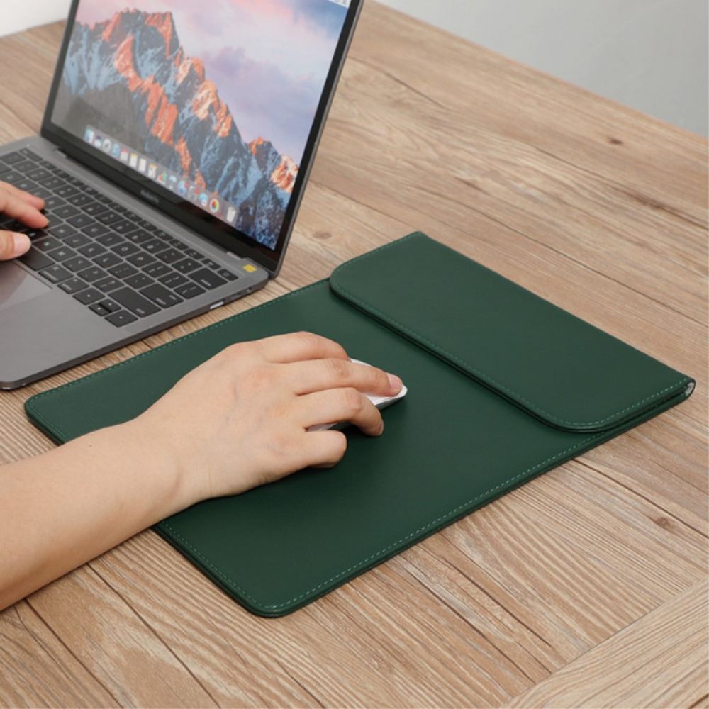 Kožené Pouzdro Folio Na MacBook Pro 14" (2021) Klasická Magnetická Spona