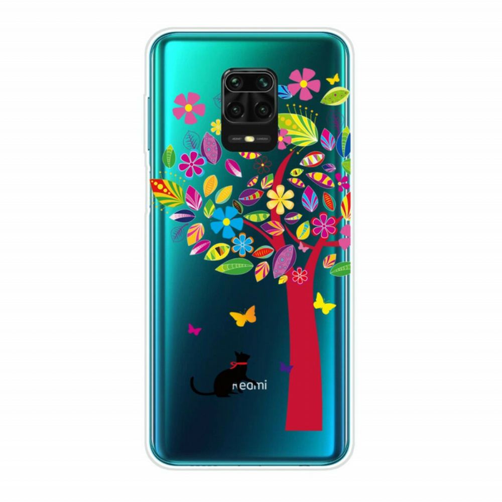 Kryt Na Xiaomi Redmi Note 9S / Note 9 Pro Kočka Pod Barevným Stromem