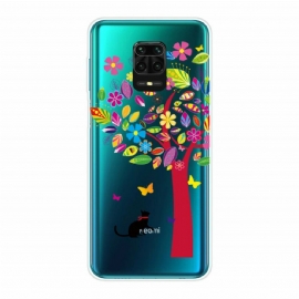 Kryt Na Xiaomi Redmi Note 9S / Note 9 Pro Kočka Pod Barevným Stromem