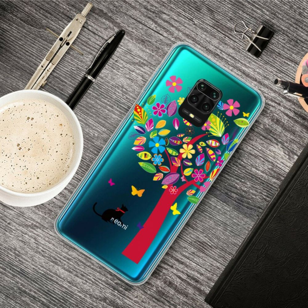 Kryt Na Xiaomi Redmi Note 9S / Note 9 Pro Kočka Pod Barevným Stromem