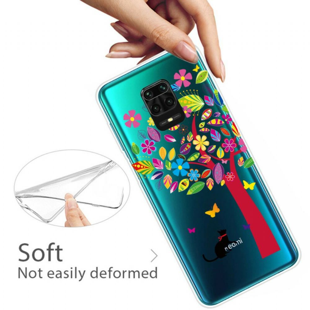 Kryt Na Xiaomi Redmi Note 9S / Note 9 Pro Kočka Pod Barevným Stromem